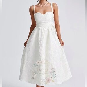 Elegant White Satin Dress